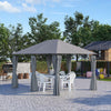 Outsunny 10' X 13' Outdoor Patio Gazebo Garden Pavilion Backyard Canopy Party Tent Shelter Summer Su|Outsunny Tonnelle De Terrasse Exterieure 10' X 13', Abri Avec 6 Parois Laterales Amovibles Et Cadre