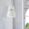 Dainolite Symphony 3 Light Pendant Polished Chrome Matte White Shade Lamp|Luminaire suspendu Symphony de Dainolite avec abat-jour blanc mat, fini chromé poli et 3 ampoules