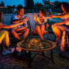 Outsunny 30" Outdoor Fire Pit, Potable Fire Pit W/ Lid, Bronze