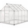 Outsunny Greenhouse, Walk-in Hot House, Clear Pc Board With Sliding Door|Outsunny Serre, Serre De Plain-pied Transparente Avec Porte Coulissante