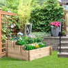Outsunny 3-tier Wood Raised Garden Bed, Elevated Planting Box, Outdoor Vegetable Flower Container, H|Outsunny - Lit De Jardin Sureleve En Bois A 3 Niveaux, Bac De Plantation Sureleve, Bac A Legumes Et