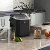 HOMCOM Ice Maker with Scoop Basket 26lbs/24Hrs 2 Bullet Ice Sizes, Black