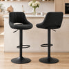 HOMCOM Bar Stools Set of 2 Swivel Adjustable Counter Height Barstools
