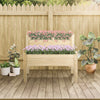 Outsunny 34"x34"x28" 2-tier Raised Garden Bed Wooden Planter Box For Backyard, Patio To Grow Vegetab|Outsunny Jardinieres Sur Pieds Carres Potagers 2 Etages Insert D'irrigation Inclus Bois Massif De Sa