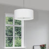 Dainolite Helena 4 Light Pendant 22" Dia Polished Chrome Finish White Shade White Diffuser Lamp|Luminaire suspendu Helena de Dainolite de 22 po de diamètre avec abat-jour blanc qui diffuse la lumière, fini chromé poli et 4 ampoules