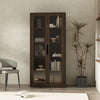 Rivington Modern 38" Bookcase Cabinet in Walnut | Armoire bibliotheque moderne Rivington 38" en noyer