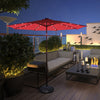 Costway 10' Solar LED Lighted Patio Market Umbrella Tilt Adjustment Crank