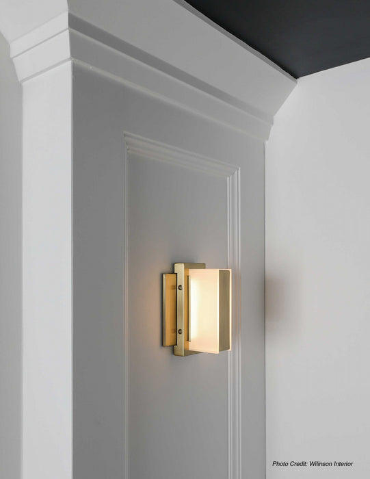 Dainolite Viola 1 Light LED Wall Vanity Light Aged Brass Finish Lamp
