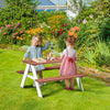 Outsunny Kids Picnic Table, Wooden Kids Table And Chair Set Outdoor Activity Table Bench For Backyar|Outsunny Ensemble Table Et Chaise De Pique-nique Pour Enfants, Banc De Table En Bois, Activite De Pl