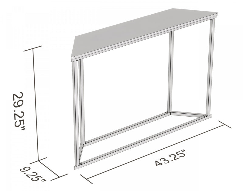 44” Modern Console Table - Marble With Gold Finish