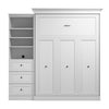 Bestar Versatile Queen Murphy Bed and Closet Organizer with Drawers (92 W) - White|Grand lit escamotable Versatile de Bestar de 92 po (L) avec organisateur de garde-robe et tiroirs - blanc