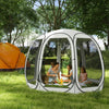 Outsunny 11' X 11.5' Screen Tent, Pop Up Gazebo With 2 Doors, Cream White|Outsunny Tente Moustiquaire , Tonnelle Escamotable Avec 2 Portes, Creme