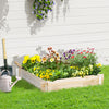 Outsunny 39'' X 39'' Screwless Raised Garden Bed, Wooden Planter Box, Easy Diy Herb Garden For Veget|Outsunny 39'' X 39'' Jardin Sureleve Sans Vis, Jardiniere En Bois, Jardin D'herbes Facile A Faire Po