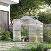 Outsunny 4' X 6' X 6.4' Walk-in Garden Greenhouse Polycarbonate Panels Plants Flower Growth Shed Col|Outsunny 4'x6,2'x6,4' Walk-in Serre De Jardin Panneaux De Polycarbonate Plantes Croissance Des Fleur
