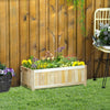 Outsunny 28'' X 12'' Foldable Raised Garden Bed, Elevated Planter Box, Wooden Planting Bed For Backy|Outsunny 28'' X 12'' Pliable Lit De Jardin Sureleve, Boite A Plantes Surelevee, Lit De Plantation En