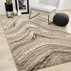 Forte Brown Cream Soothing Waves Area Rug - 5'3" x 7'5"|Carpette Forte brune et crème à motif de vagues apaisantes - 5 pi 3 po x 7 pi 5 po
