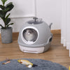 Pawhut Enclosed Cat Litter Box, Covered Litter Box With Lid And Scoop, Cat Box Enclosure With Pull-o|Pawhut Bac A Litiere Couvert, Bac A Litiere Avec Couvercle, Tiroir Ferme Et Lucarne Pour Chats, Faci