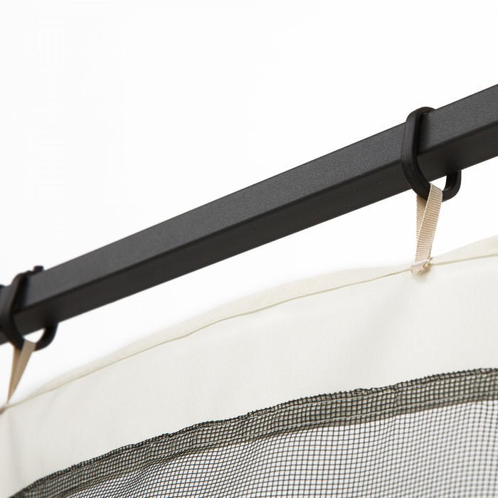 Outsunny Replacement Mosquito Netting For Gazebo 10' X 12' Black Screen Walls For Canopy With Zippers For Parties And Outdoor Activities - Cream White