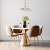 Dainolite Quentin 1 Light Pendant Aged Brass Matte White/Gold Shade Lamp|Luminaire suspendu Quentin de Dainolite avec abat-jour blanc mat et doré, fini laiton vieilli et 1 ampoule