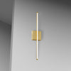 Dainolite Array LED Wall Sconce Vertical 19w Aged Brass White Acrylic Diffuser Lamp|Applique murale verticale Array de Dainolite en acrylique blanc qui diffuse la lumière, avec fini laiton vieilli et ampoule à DEL de 19 W