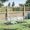 Outsunny 99" X 39" X 32" Mini Greenhouse Transparent Portable Hot House For Plants With Zippered Doo|Outsunny Serre De Jardin Tunnel 2,5l X 1l X 0,8h M Grande Porte Zippee Bache Pvc Transparent Metal E