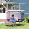 Outsunny 2-seat Kids Porch Swing Chair, Children Outdoor Patio Furniture Lounge Chair For Garden, Wi|Outsunny Balancoire 2 Places Pour Enfants, Chaise Longue De Terrasse Pour Enfants, Pour Porche De Ja