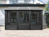 Florence - Wall Mounted Solarium 10x12 Metal Roof In Black