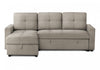 Sleeper Sofa, 90" Length, Convertible Sofa Bed, Storage Chaise, Light Brown Fabric Sleeper Sofa | Canape Lit, 90" Longueur, Canape-Lit Convertible, Chaise De Rangement, Tissu Marron Clair