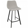 LumiSource Outlaw Grey Faux Leather Industrial Counter-Height Stool - Set of 2|Tabouret industriel Outlaw de hauteur comptoir en similicuir gris - ensemble de 2