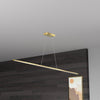 Dainolite Array LED Horizontal Pendant 30w 48" Aged Brass Finish White Acrylic Diffuser Lamp|Luminaire suspendu horizontal Array de Dainolite de 48 po en acrylique blanc qui diffuse la lumière, avec fini laiton vieilli et ampoule à DEL de 30 W