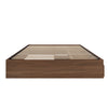 3-Drawer Storage Bed Frame, King|Walnut King Bed | Lit King tiroirs, Noyer