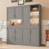 Ethan Space-Saving Murphy Bed with Storage and Foldable Design,Twin Size,Grey Twin Bed  | Ethan Lit escamotable gain de place avec rangement et design pliable, Taille simple, Gris