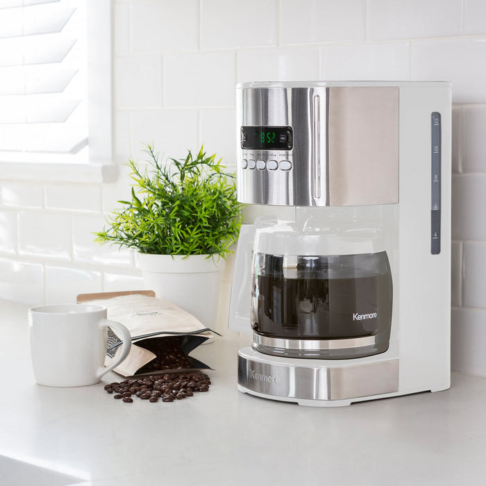 Kenmore 12-Cup Programmable Coffee Maker White - KKCM12W