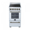 Forno Pallermo 20 Inch Electric Range in White, 2.05 cu.ft. - FFSEL6051-20WHT | Cuisiniere electrique Pallermo de 20 po, blanche, capacite totale de 2,05 pi³ - FFSEL6051-20WHT