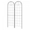 Outsunny 2 Pcs Garden Trellis For Climbing Plants, Outdoor Metal Trellis|Outsunny 2 Treillis De Jardin Pour Plantes Grimpantes, Treillis Metallique