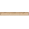 Nordika Slim 72\" Wall-Mounted TV Stand with 3 Storage Cabinets - Natural Blonde Oak