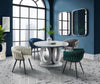 Hildy Accent Dining Arm Chair, Blue Velvet (set of 2) |  Chaise de salle à manger avec accoudoirs Hildy en velours bleu (ensemble de 2)