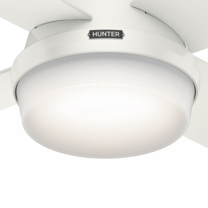 Dempsey Ceiling Fan with Light Fixture - White