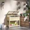 Outsunny Raised Garden Bed With Cold Frame Greenhouse And Storage Shelf, Outdoor Wooden & Pc Elevate|Outsunny Lit De Jardin Sureleve Avec Serre A Cadre Froid