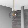 Dainolite Kappa 4 Light Pendant Vintage Bronze/Matte Black Finish Lamp|Luminaire suspendu Kappa de Dainolite avec fini bronze rétro et noir mat, et 4 ampoules