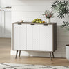 HOMCOM 36" Sideboard, Buffet Cabinet with Adjustable Shelves, Grey