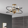 Dainolite Paloma 4 Light Semi-flush Mount Vintage Bronze Matte Black Finish Lamp|Plafonnier semi-affleuré Paloma de Dainolite avec fini bronze rétro et noir mat et 4 ampoules