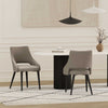 Tremont Modern Vegan Leather Metal Dining Chair in Taupe - Set of 2 | Chaise de salle a manger moderne Tremont en cuir vegetalien et metal, taupe - Lot de 2