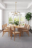 Giverny Industry Chic Wood Dining Chair in Natural - Set of 4 | Chaise de salle a manger en bois style industriel Giverny, finition naturelle - Lot de 4