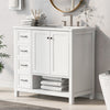 Oakmere 36 Inch Single Sink Bathroom Vanity with Two Doors and Two Drawers, White | Oakmere Meuble-Lavabo Simple 36 po avec Deux Portes et Deux Tiroirs, Blanc