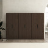 Rivington Modern 38" Bookcase Cabinet in Walnut - Set of 3 | Armoire bibliotheque moderne Rivington 38" en noyer - Ensemble de 3