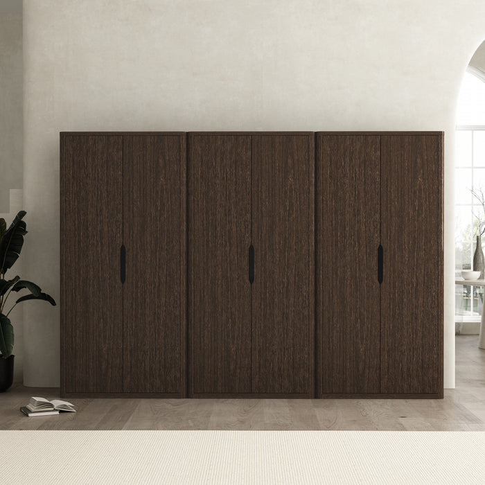 Rivington Modern 38\" Bookcase Cabinet in Walnut - Set of 3