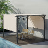 Outsunny 10' X 10' Outdoor Pergola Patio Gazebo Retractable Canopy, Beige|Outsunny 10' X 10' Pergola Patio Gazebo Abri Solaire A Auvent Retractable Avec Structure Metal Beige