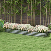 Outsunny 7.9' X 2' X 1' Galvanized Raised Garden Bed Kit, Metal Elevated Planter Box With Safety Edg|Outsunny Kit De Jardiniere Surelevee Galvanisee De 7.9' X 2' X 1'', Jardiniere Surelevee En Metal Av