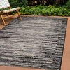 Jackson Black Grey Distressed Outdoor Rug, 7'10" x 10'6" Outdoor Area Rug | Tapis d'exterieur Jackson noir et gris vieilli, 7'10" x 10'6"